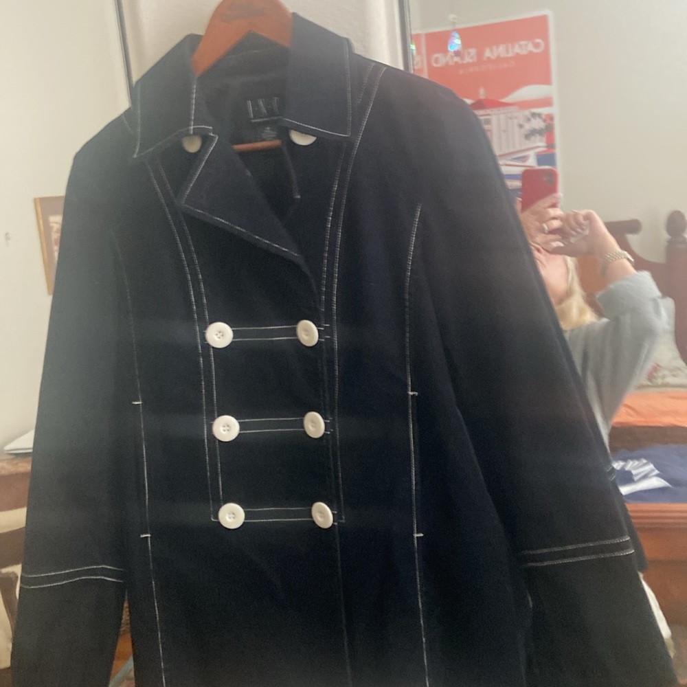 Black corduroy INC peacoat M